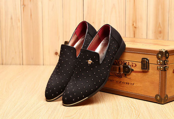 Slip On Men's Casual Shoes Mavi / Siyah Metal Rivetli Özel