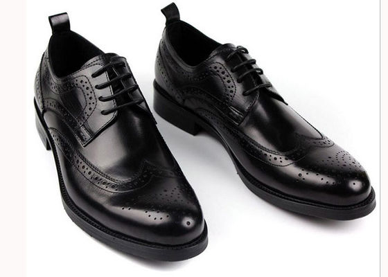 Yüksek İnek Erkek Deri Brogue Ayakkabıları, İş Goodyear El Yapımı Ayakkabılar