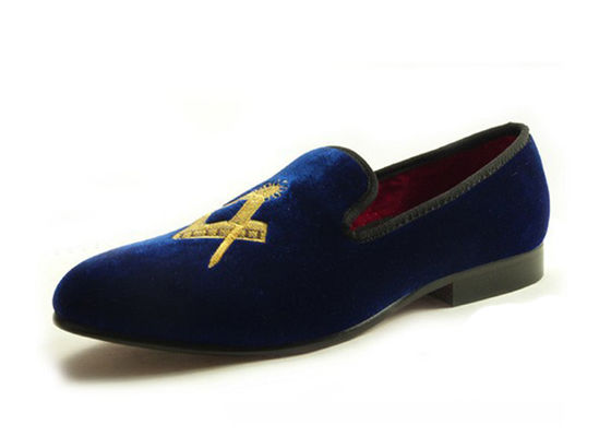 Masonic ayakkabıları Erkek kadife loafers Kara Prens Parşömen - Giyinmiş deri sıradan loafers