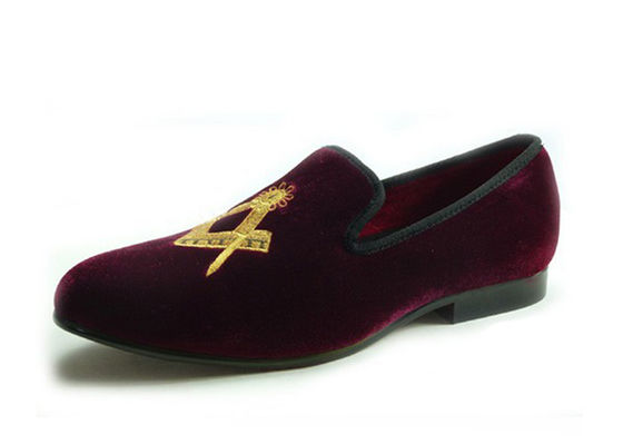 Masonic ayakkabıları Erkek kadife loafers Kara Prens Parşömen - Giyinmiş deri sıradan loafers