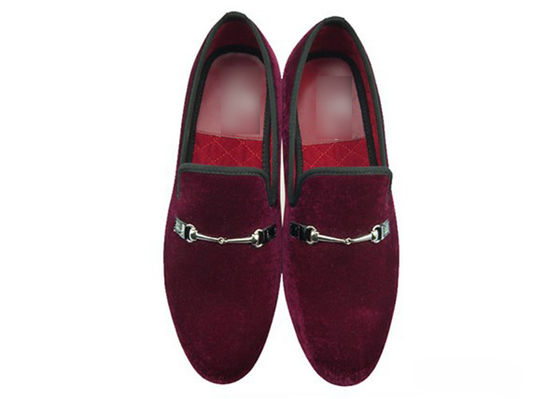 El yapımı Erkek Kırmızı Kadife Çoraplar, Rahat Slip On Casual Ayakkabı