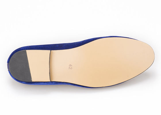Motif Mavi Erkek Kadife Elbise Ayakkabılar, Bourgogne Loafers Erkek Kırık Elbise Ayakkabılar