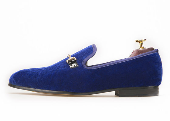 Motif Mavi Erkek Kadife Elbise Ayakkabılar, Bourgogne Loafers Erkek Kırık Elbise Ayakkabılar