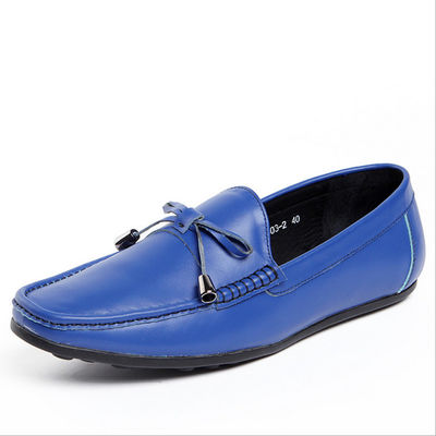 Casual Erkek Deri Loafers Anti Kayma Moccasins Bow Tie Düz ayakkabılar