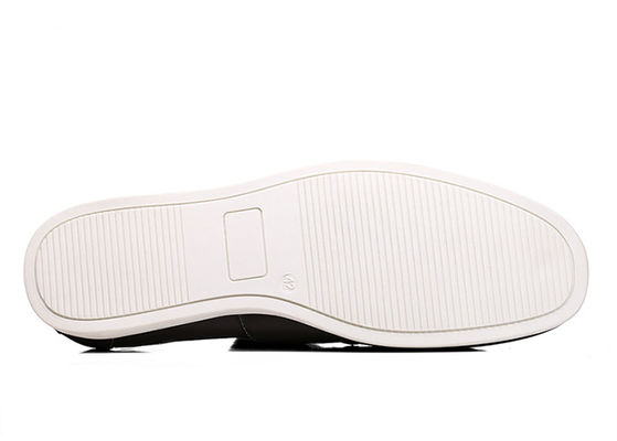 Düz Klasik Erkek Deri Çizgi ayakkabıları Twill Lining Siyah Casual Loafers