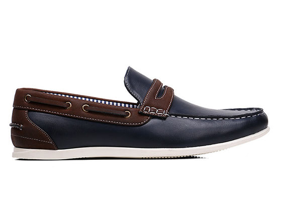 Düz Klasik Erkek Deri Çizgi ayakkabıları Twill Lining Siyah Casual Loafers