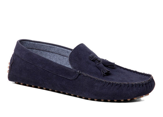 Dikiş Tarzı Düz Erkek Siyah Sürüş Ayakkabısı, Moccasin - Gommino Suede Sürüş Ayakkabısı