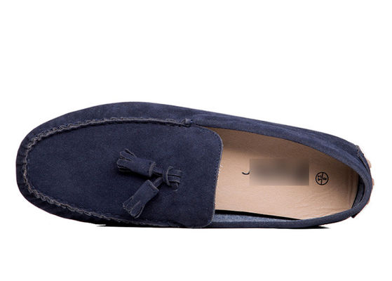 Dikiş Tarzı Düz Erkek Siyah Sürüş Ayakkabısı, Moccasin - Gommino Suede Sürüş Ayakkabısı