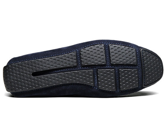 Bahar / Sonbahar Erkek Deri Loafers Klasik Mavi Süet Keşiş Ayakkabıları Beyler İçin