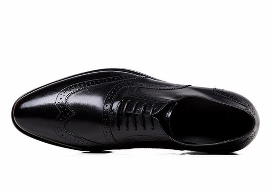 Goodyear Erkek Siyah Deri Brogues, Hünerli El Yapımlı Erkekler İş İlişkileri Casual Ayakkabıları