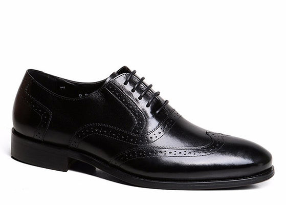 Goodyear Erkek Siyah Deri Brogues, Hünerli El Yapımlı Erkekler İş İlişkileri Casual Ayakkabıları