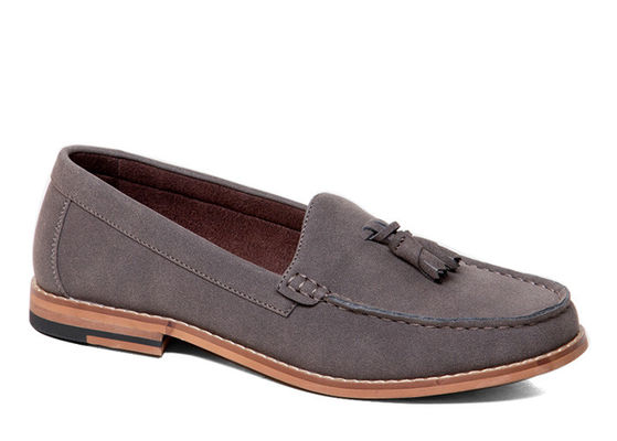 Gri Erkek Suede Çıplak Giyim Ayakkabıları, Moda Erkekler Partisi İçin Rastgele Çamaşırlar