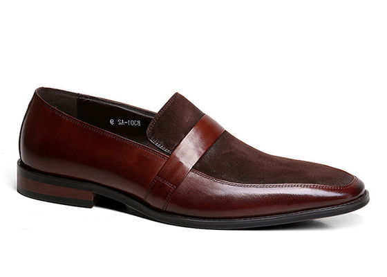 Klasik Erkek Deri Loafers Dikiş El yapımı deri elbise ayakkabıları ziyafet için