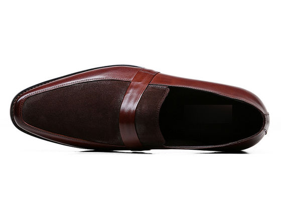 Klasik Erkek Deri Loafers Dikiş El yapımı deri elbise ayakkabıları ziyafet için