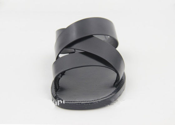 Moda Erkek Deri Çoraplar Flip Flops Siyah Erkek Yaz Deri Sandaleri