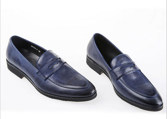 Lüks Erkek Deri Casual Ayakkabıları Oxford Erkek Mavi Brogue Ayakkabıları Parti / Düğün için