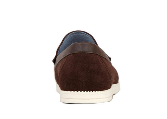 Dayanıklı Erkekler Ara sıra ayakkabıları Tassels Flat Loafer Erkekler Kahverengi Deri Sürüş Ayakkabıları