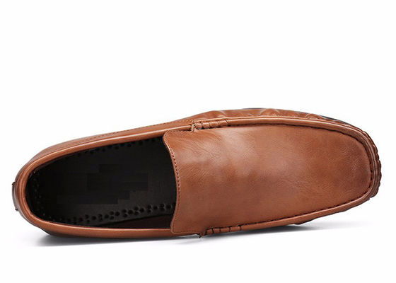 Slip On Mens Yumuşak Moccasin Ayakkabıları Gerçek Deri Flat Gommino Sürüş Ayakkabıları