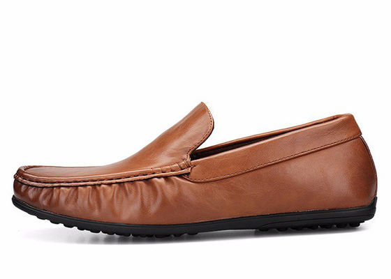 Slip On Mens Yumuşak Moccasin Ayakkabıları Gerçek Deri Flat Gommino Sürüş Ayakkabıları