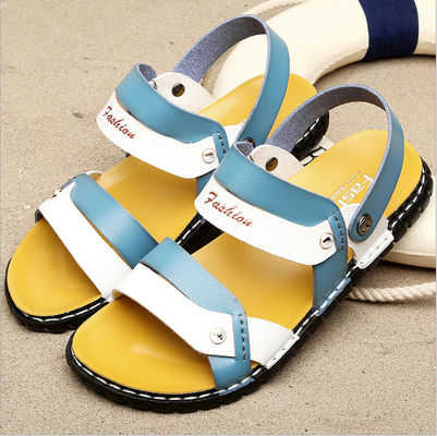 Lüks Erkekler Yaz Çoraplı Sandal, Özel El Yapımı Deri Sandal
