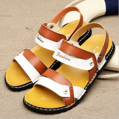 Lüks Erkekler Yaz Çoraplı Sandal, Özel El Yapımı Deri Sandal