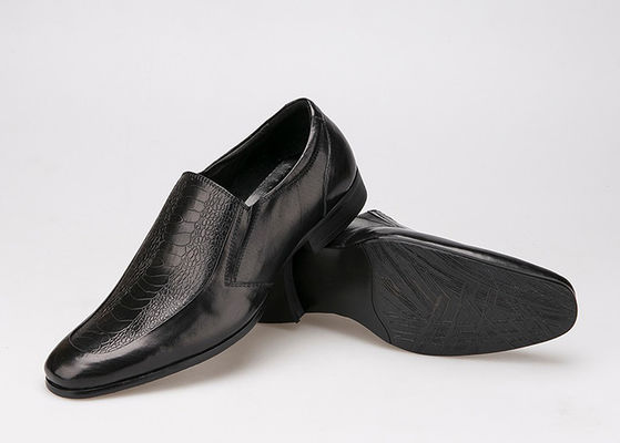 Slip On Round Toe Erkek Formal Dress Ayakkabıları Oxford Stili Tam Taneler Deri Dress Ayakkabıları