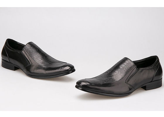 Slip On Round Toe Erkek Formal Dress Ayakkabıları Oxford Stili Tam Taneler Deri Dress Ayakkabıları