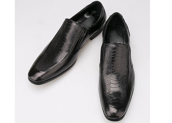Slip On Round Toe Erkek Formal Dress Ayakkabıları Oxford Stili Tam Taneler Deri Dress Ayakkabıları