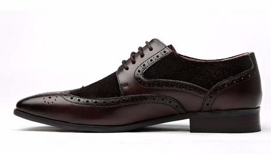 Yüksek sınıf inek derisi erkekler uçlu ayakkabı ayakkabıları moda Brogue ayakkabıları erkekler için