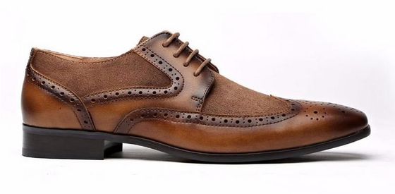 Yüksek sınıf inek derisi erkekler uçlu ayakkabı ayakkabıları moda Brogue ayakkabıları erkekler için
