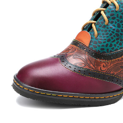 Casual Bohemian Stili Ayakkabılar Kalın Topuklu Elbise Ayakkabıları Kadınlar Retro Ayakkabılar