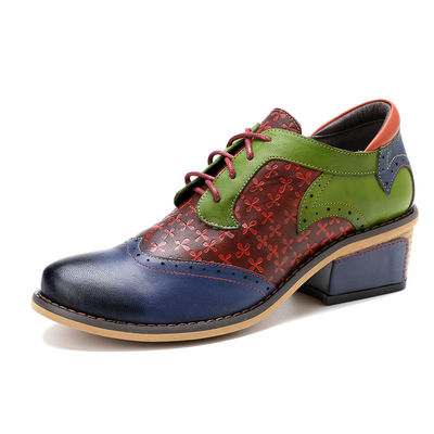 El yapımı Brogue Oxford ayakkabıları Kadınlar Dırsalla Giyim ayakkabıları 36-42 Boyut