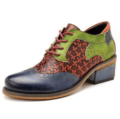 El yapımı Brogue Oxford ayakkabıları Kadınlar Dırsalla Giyim ayakkabıları 36-42 Boyut