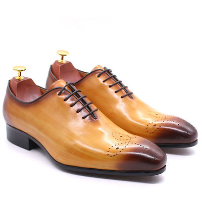 Retro Vintage Erkek Deri Elbise Ayakkabıları, Erkek Deri Dırnaqlı Brogue Ayakkabıları