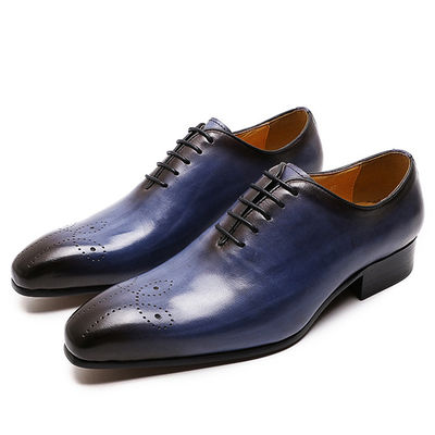Retro Vintage Erkek Deri Elbise Ayakkabıları, Erkek Deri Dırnaqlı Brogue Ayakkabıları