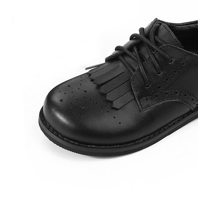 Düğümlü Unisex Deri Okul Ayakkabıları 26-40 Kızlar Tassel Deri Ayakkabılar