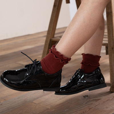 Düğümlü Unisex Deri Okul Ayakkabıları 26-40 Kızlar Tassel Deri Ayakkabılar