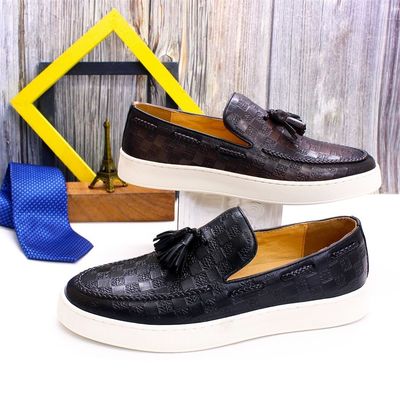Deri Casual Erkek Slip On Sneakers ayakkabıları 1.2kg 40-45 Boyut