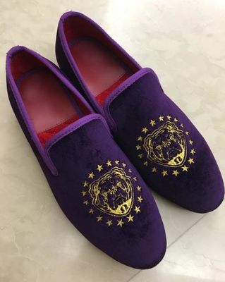 Mor Erkek Kadife Çorap, Parti için nakışlı Erkek Kadife Çorap