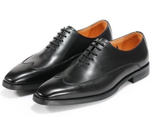 Derby Brogue Oxford Erkek Deri Elbise Ayakkabıları Klasik El Yapımı OEM Servisiyle