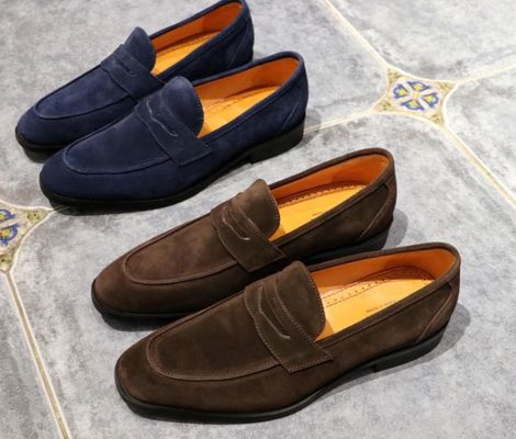 Özel Erkek Deri Elbise Ayakkabıları Goodyear Ayakkabısı 100% El Yapımı Gerçek Deri Loafers