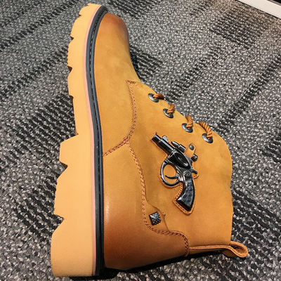 OEM Erkek Deri Casual Botlar Motosiklet, Platformlar Top High Top Slip On Sneakers