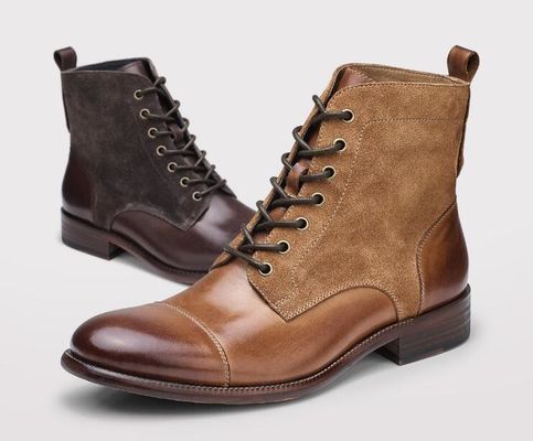 Kış Erkek Suede Çöl Çizmeleri Moda İtalyan Bilek Çizmeleri Fermuar Yanlısı