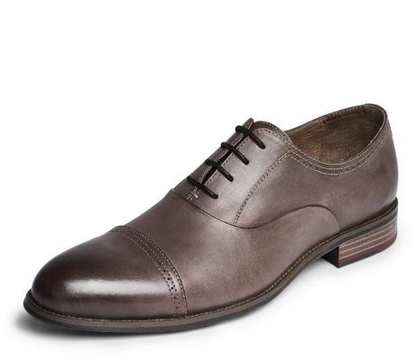 Yuvarlak ayakkabı moda erkekler giyim ayakkabıları, dantel OEM koyu kahverengi Oxford ayakkabıları