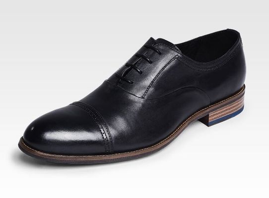 Yuvarlak ayakkabı moda erkekler giyim ayakkabıları, dantel OEM koyu kahverengi Oxford ayakkabıları
