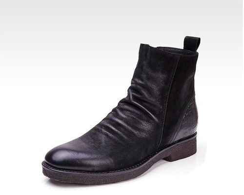 Goodyear Deri Çizmeler, Retro Erkek Brogue Chelsea Çizmeler