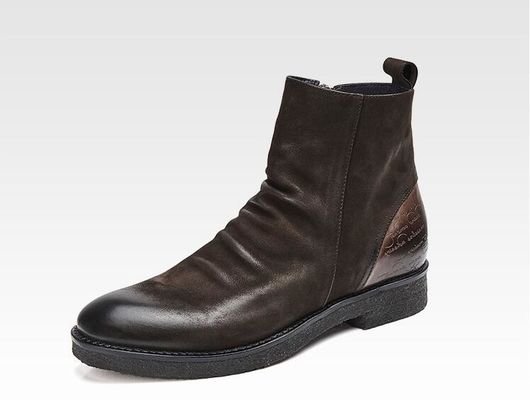 Goodyear Deri Çizmeler, Retro Erkek Brogue Chelsea Çizmeler