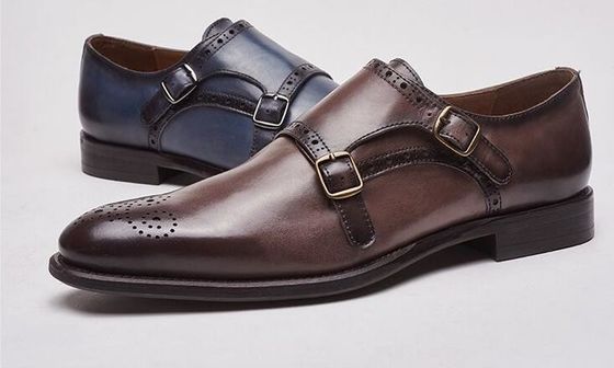 Lüks kanat uçları Brogue Oxford ayakkabıları, Erkekler resmi ayakkabılar düğün için