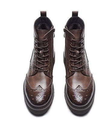 Sıcak Marten Erkek Suede Çöl Botları Düşük Topuklu Nubuck Deri Bilek Botları Dikiş İpi