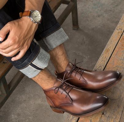 Chukka Suede Deri Erkek Deri Rastgele Ayakkabılar Kahverengi Erkek Dırnaqlı Giysi Çizmeler
